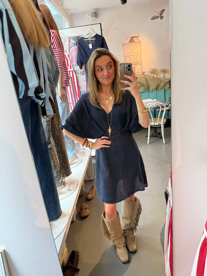 Lulu linnen dress navy - Project 35