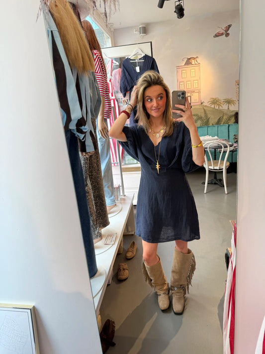 Lulu linnen dress navy - Project 35
