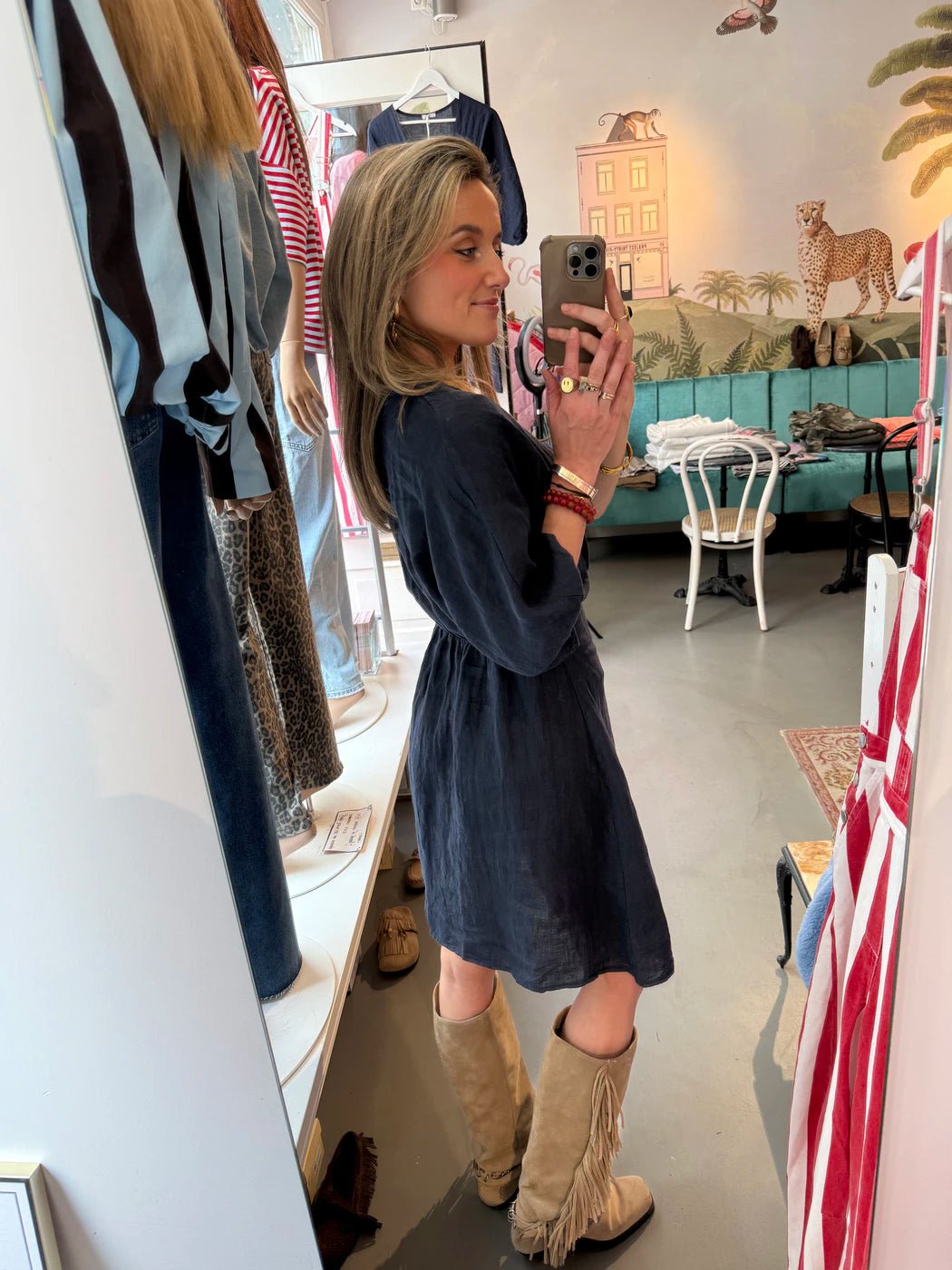 Lulu linnen dress navy - Project 35