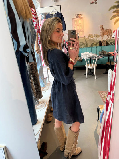 Lulu linnen dress navy - Project 35