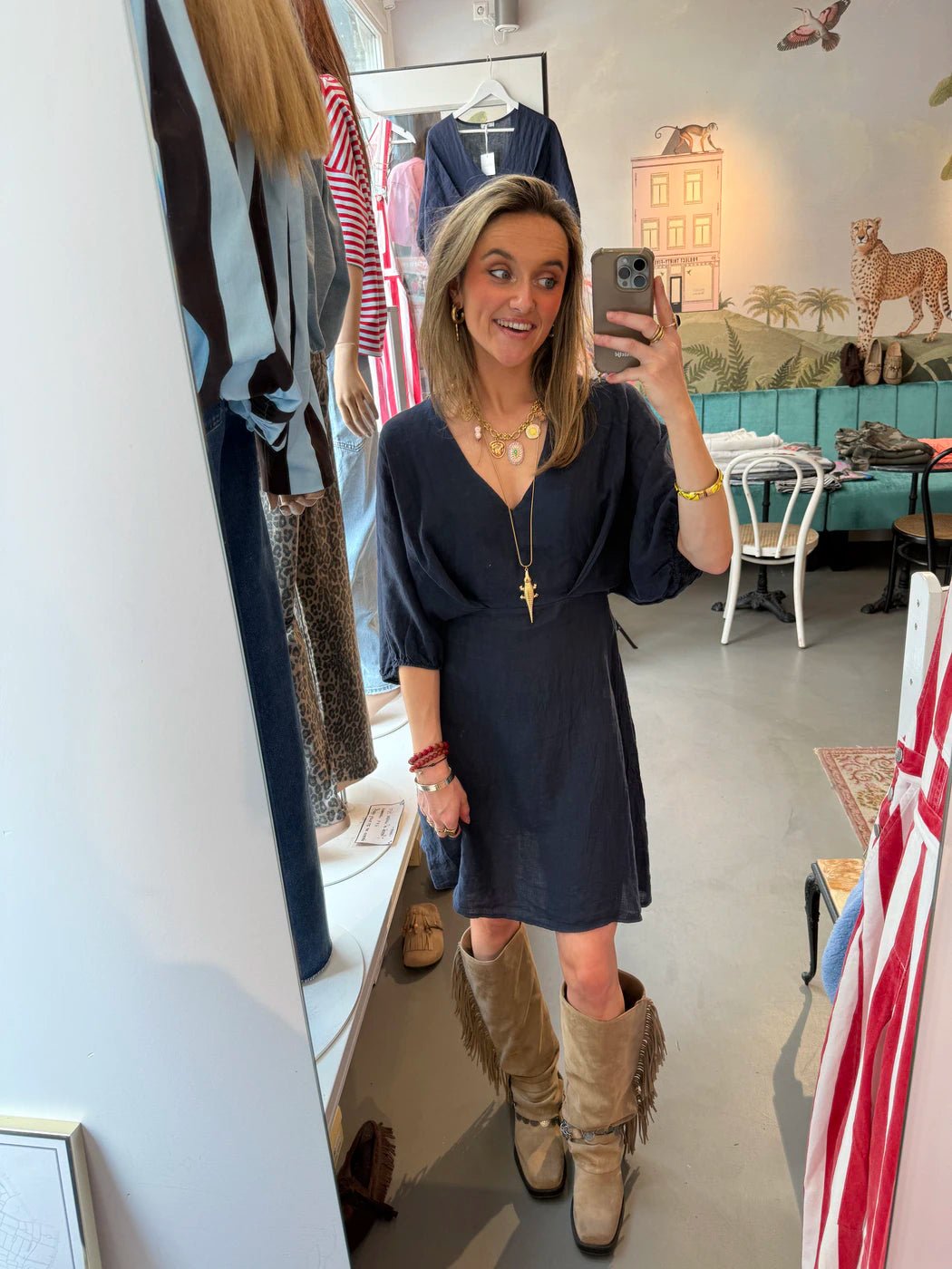 Lulu linnen dress navy - Project 35