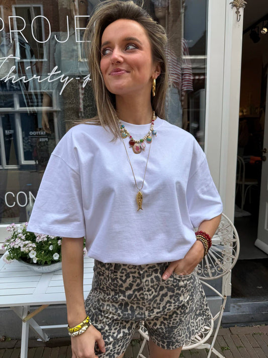 Mara t-shirt oversized wit - Project 35