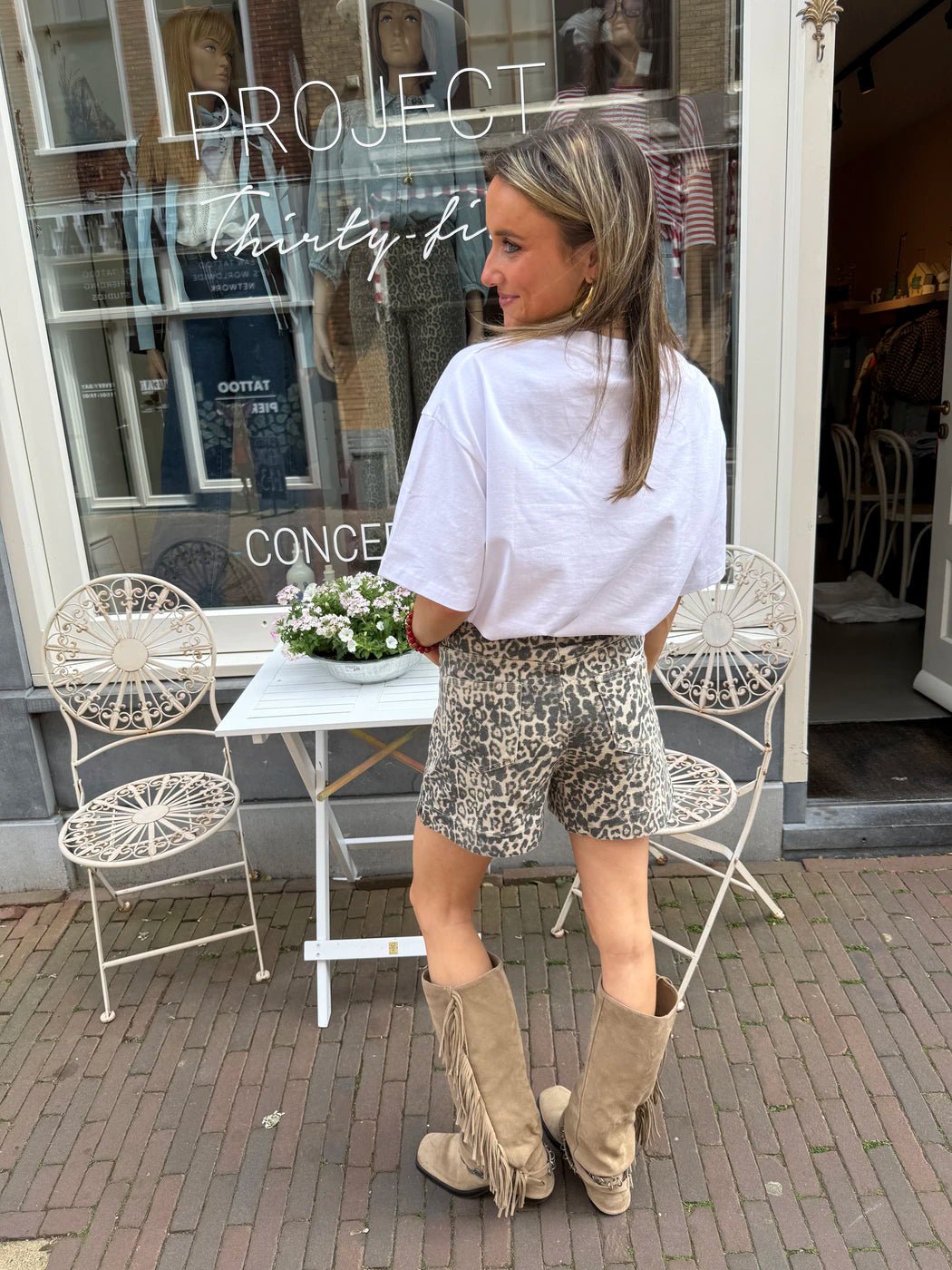 Marly denim leopard shorts - Project 35