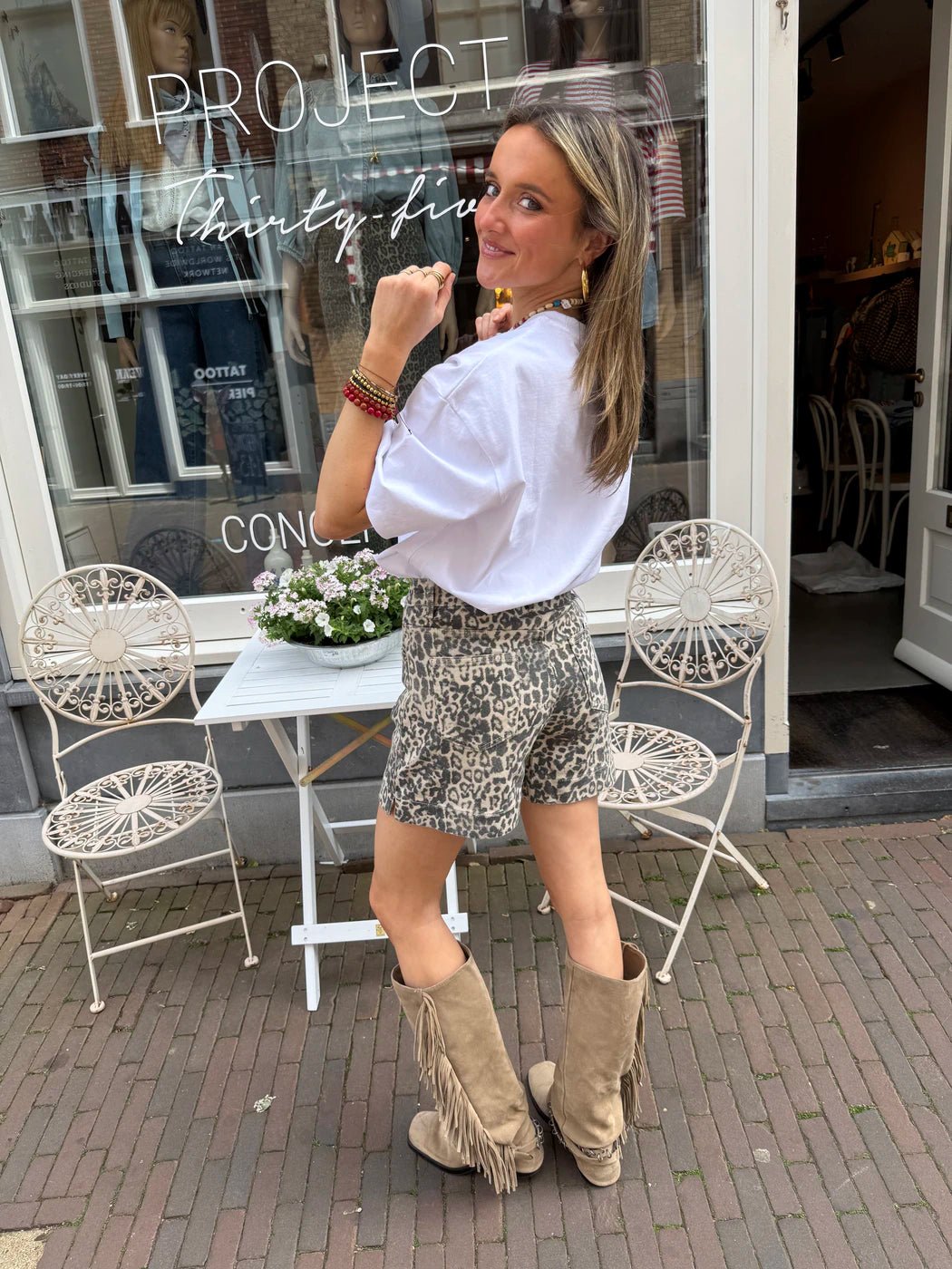 Marly denim leopard shorts - Project 35