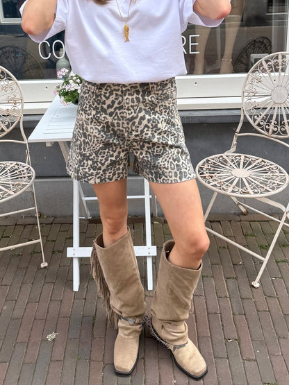 Marly denim leopard shorts - Project 35