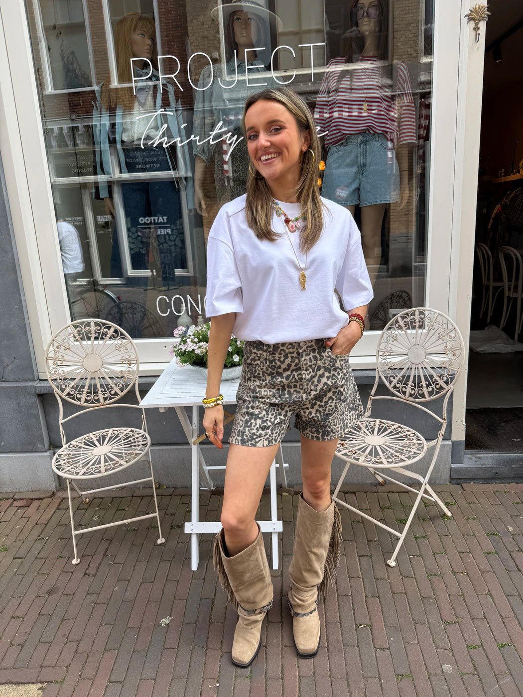 Marly denim leopard shorts - Project 35