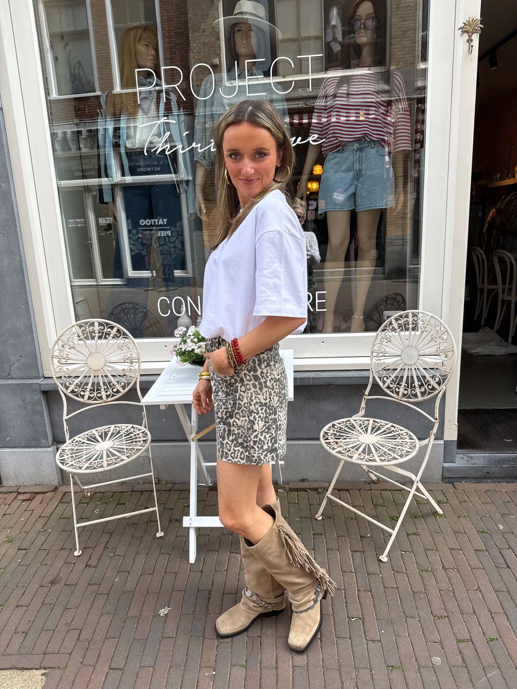 Marly denim leopard shorts - Project 35