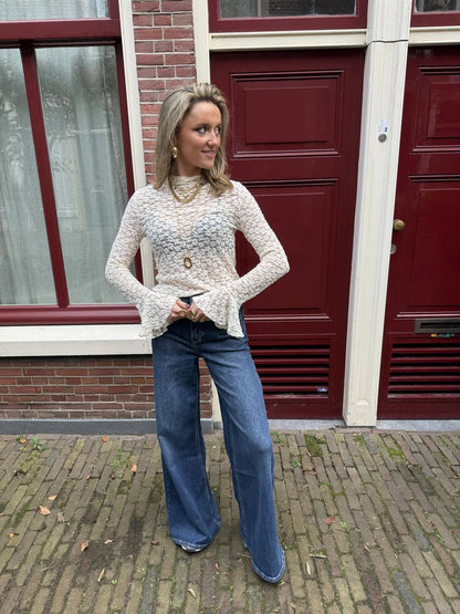 Mesh top flowers off white - Project 35