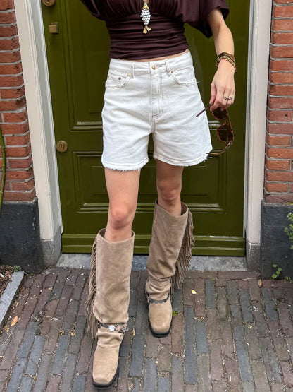 Micky denim shorts white - Project 35
