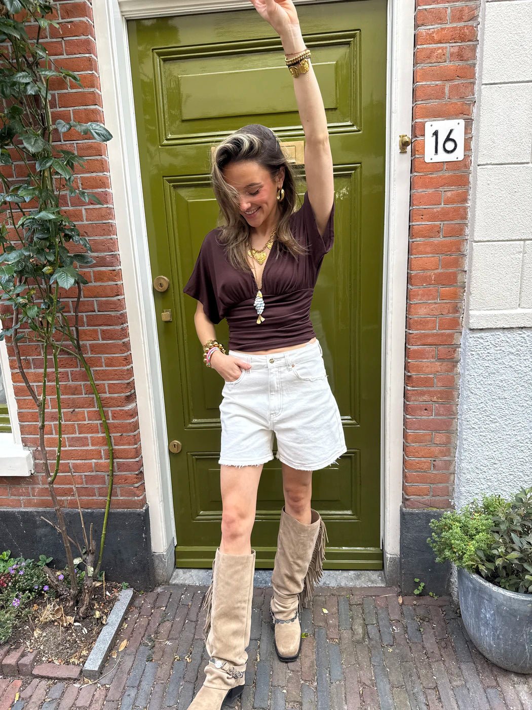 Micky denim shorts white - Project 35