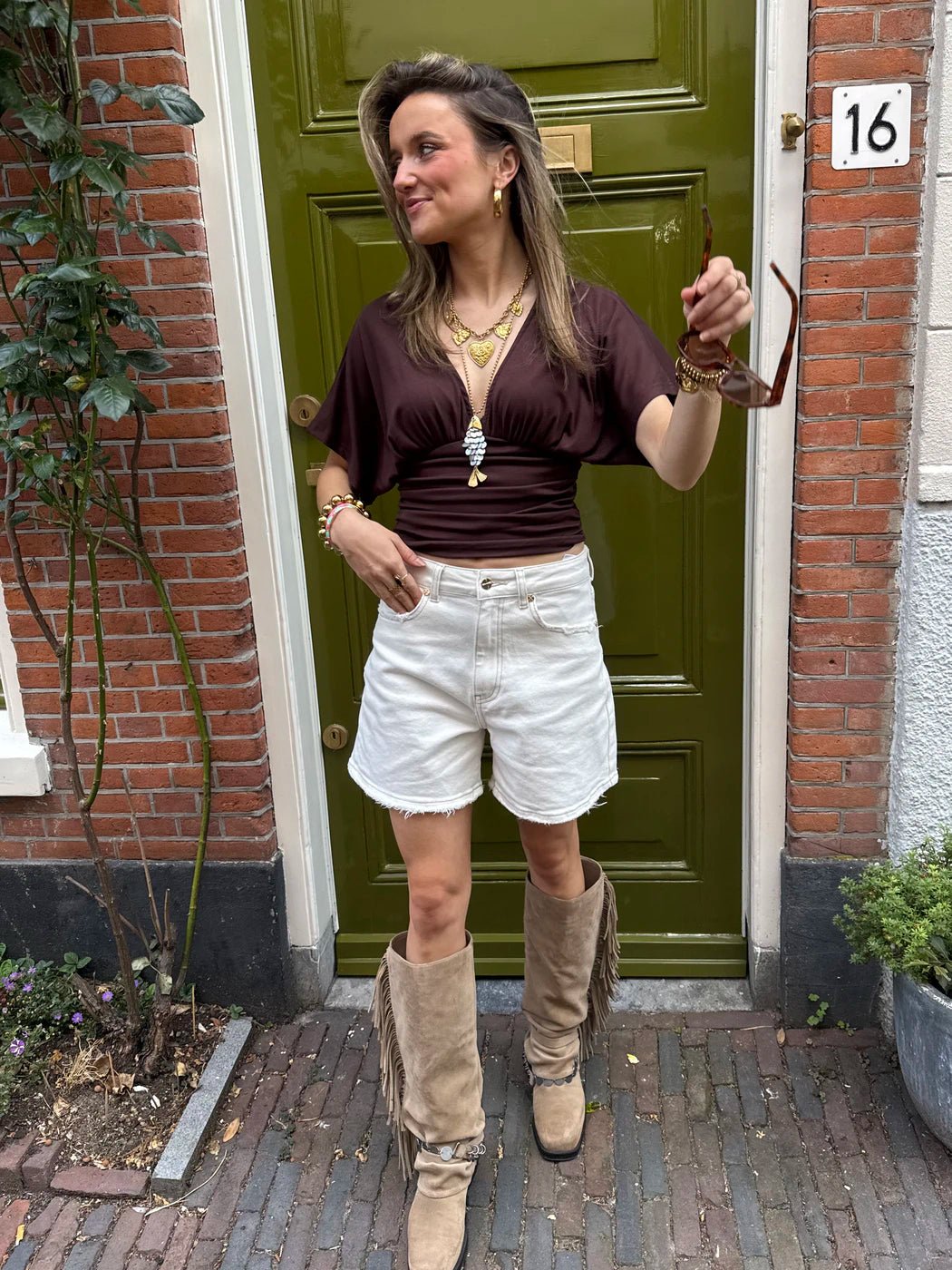 Micky denim shorts white - Project 35