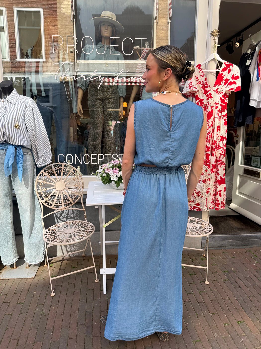 Mila set rok en top blauw - Project 35