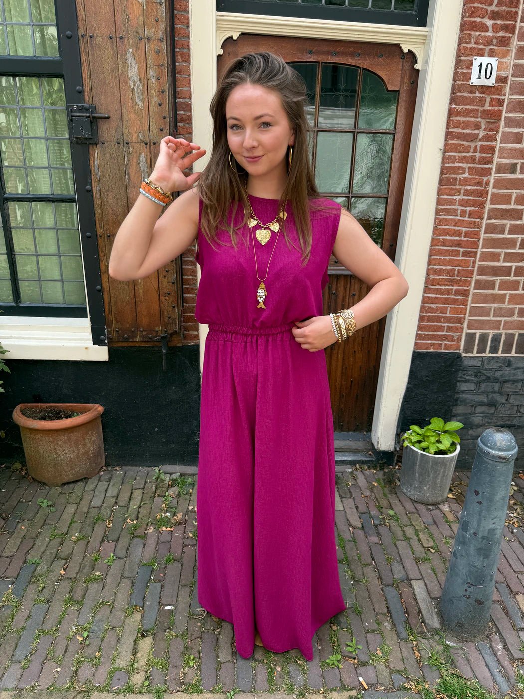 Mila tweedelige set maxi rok en top cyclaam - Project 35