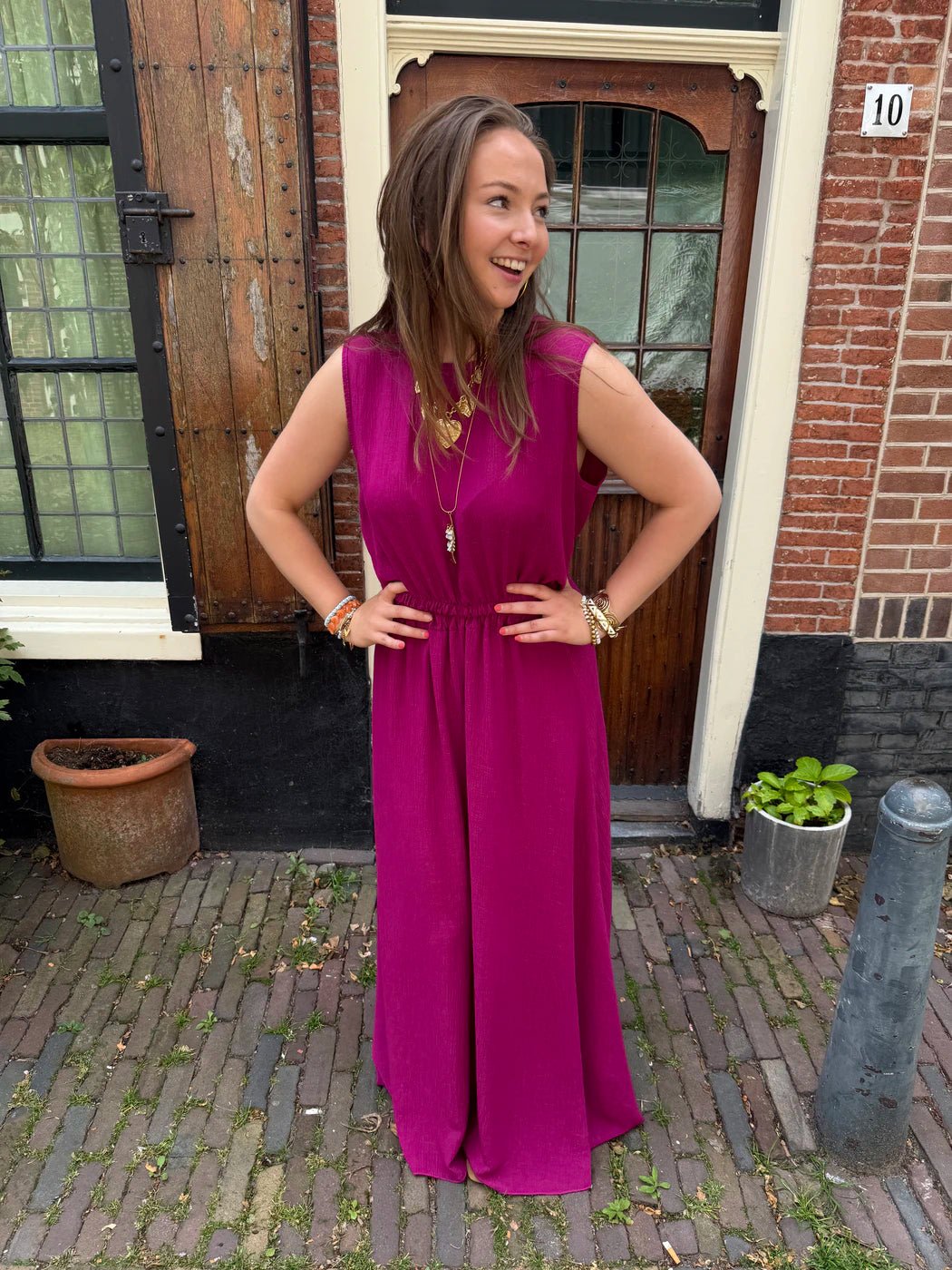 Mila tweedelige set maxi rok en top cyclaam - Project 35