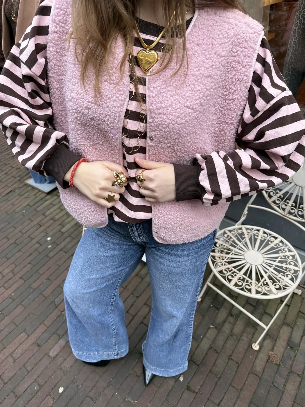 Miley sweater brown/pink - Project 35