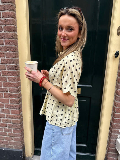 Millie polkadot blouse geel - Project 35