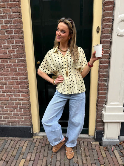 Millie polkadot blouse geel - Project 35