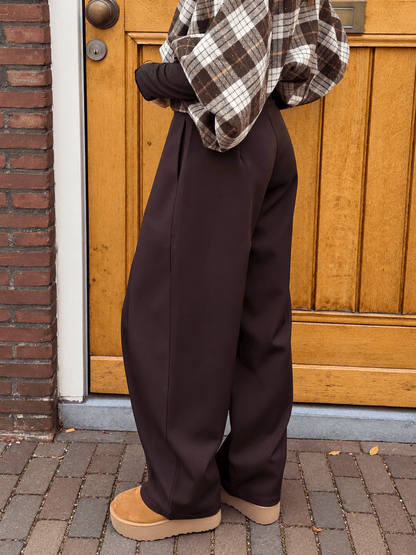Milo folded barrel pantalon choco - Project 35
