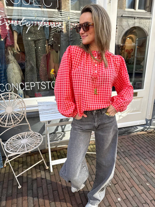 Nada blouse oranje geruit - Project 35