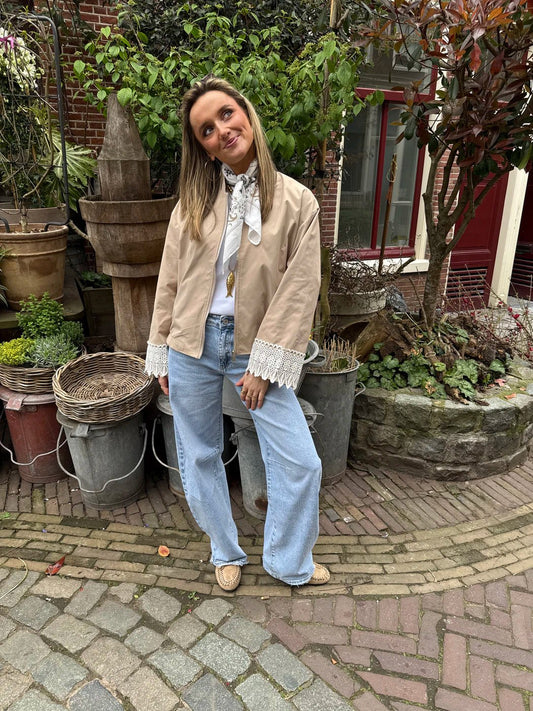 Nina bomber beige broderie - Project 35