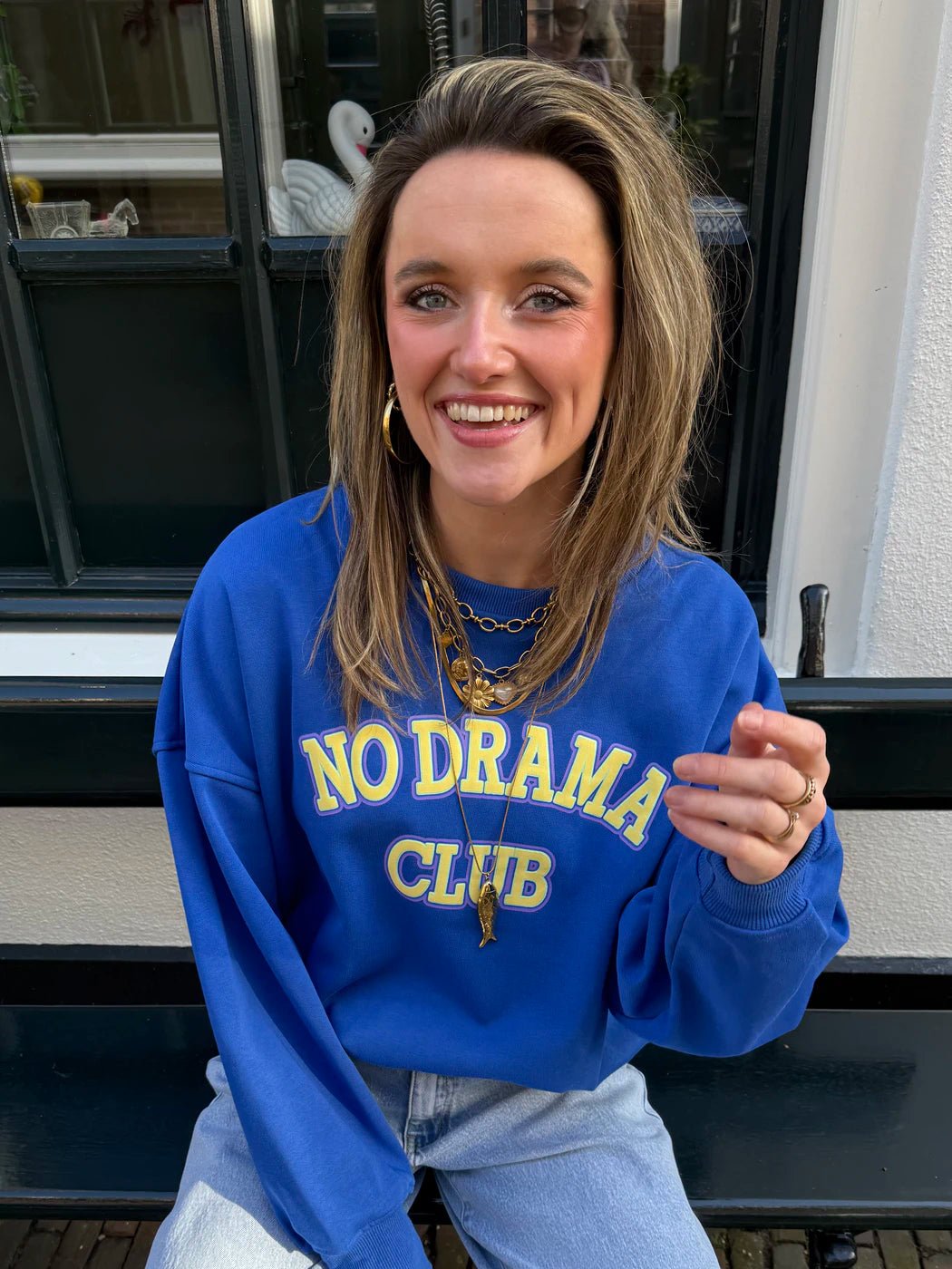 No drama sweater kobalt - Project 35