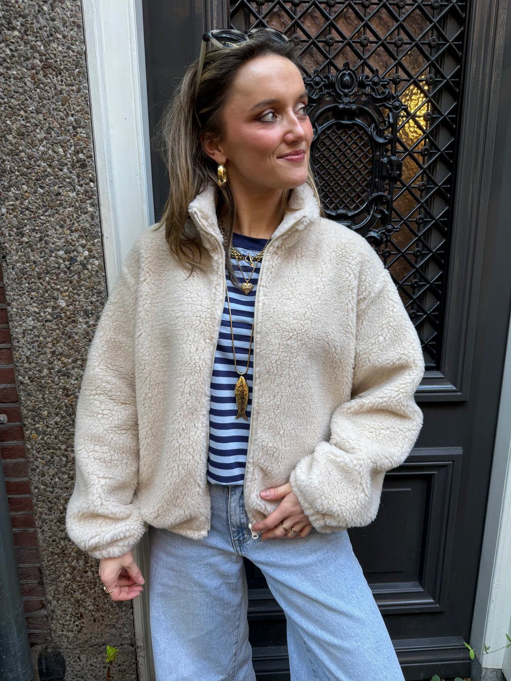 Nola teddy bomber beige - Project 35