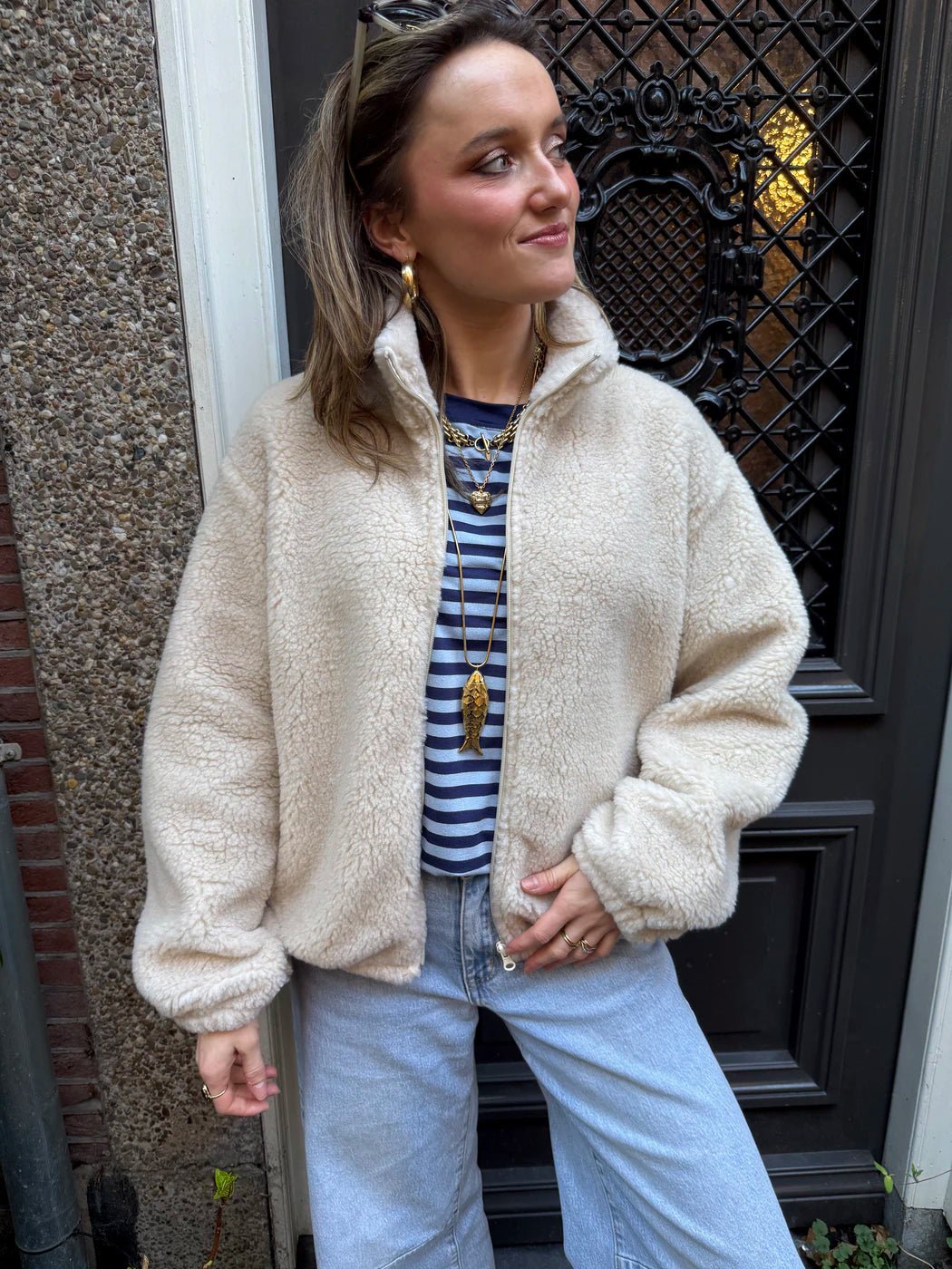 Nola teddy bomber beige - Project 35