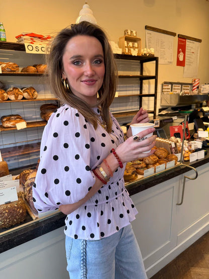 Noor polkadot top lila - Project 35