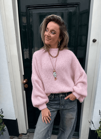 Nova gebreide trui oversized lichtroze - Project 35