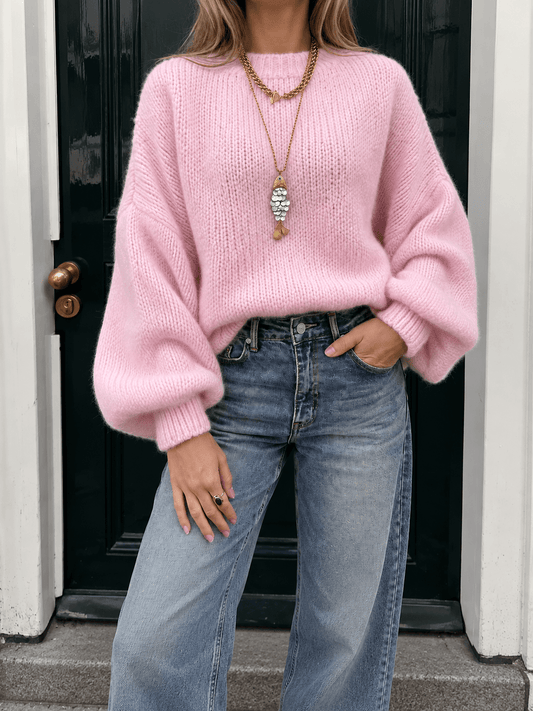 Nova gebreide trui oversized lichtroze - Project 35