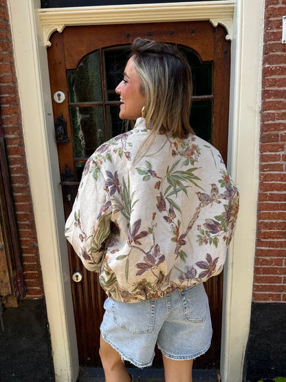 Ollie bomber jasje bloemen & steentjes - Project 35