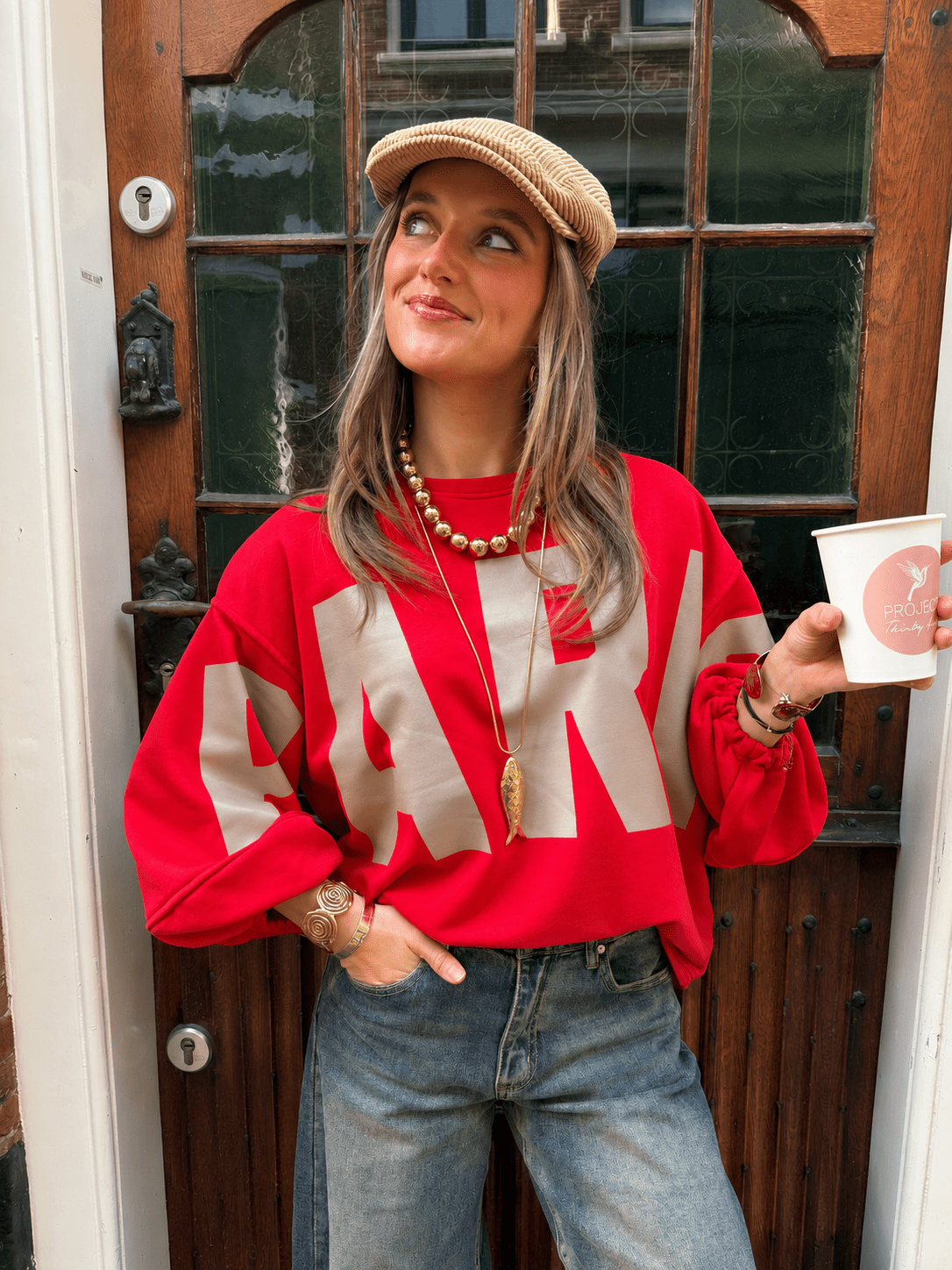 Paris sweater bright red - Project 35