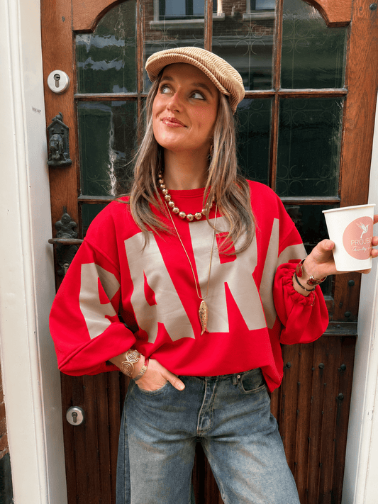 Paris sweater bright red - Project 35