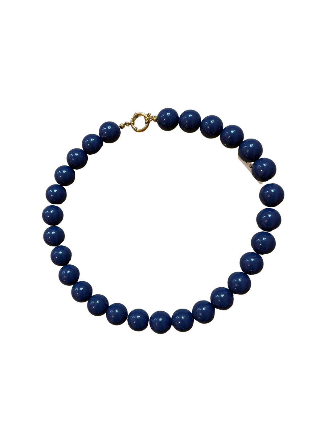 Pip ketting grote kralen blauw - Project 35