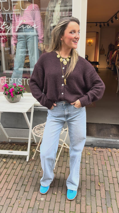 Gigi cardigan maroon