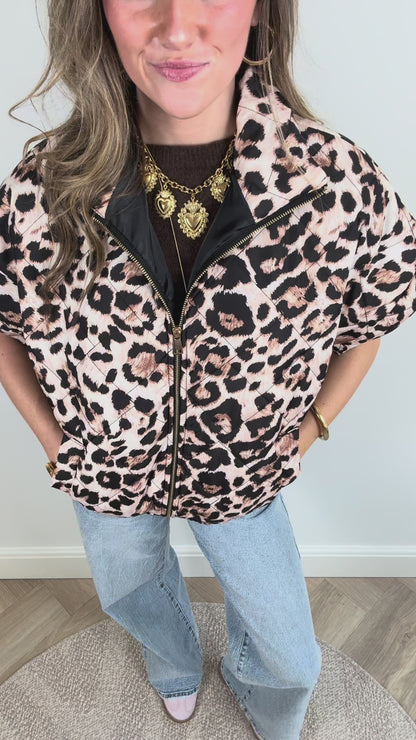 Coco bodywarmer leopard
