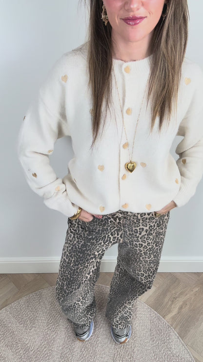 Lily hearts cardigan off white