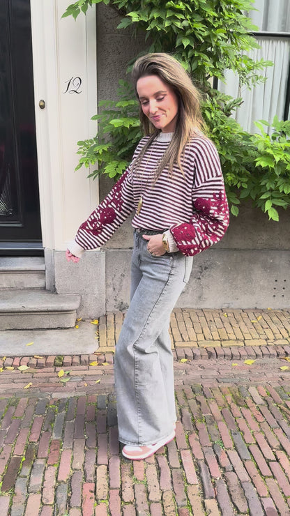 Clara wide leg jeans grey (braid)