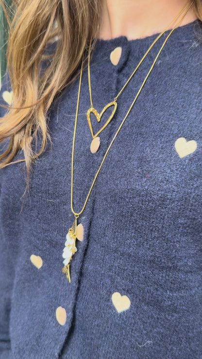 Lily hearts cardigan navy blue