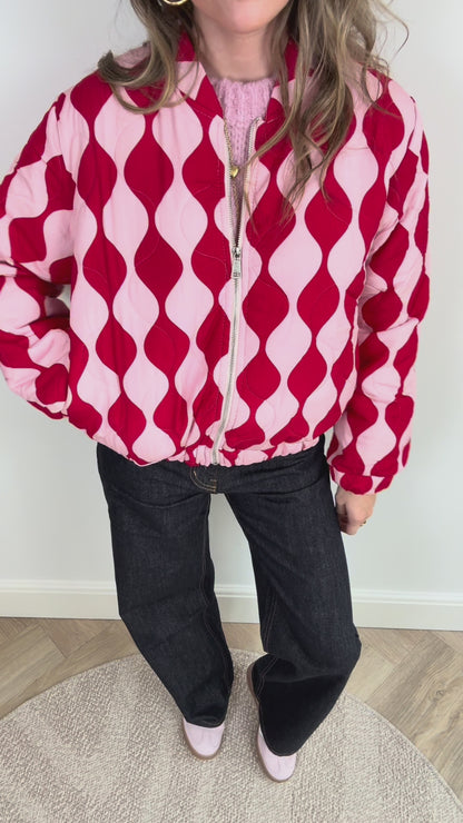 Olivia bomber pink/red