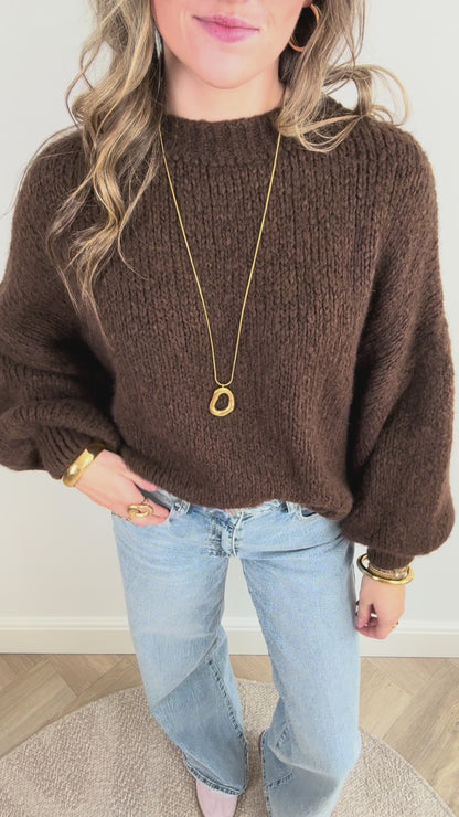 Nova knit chocolate brown