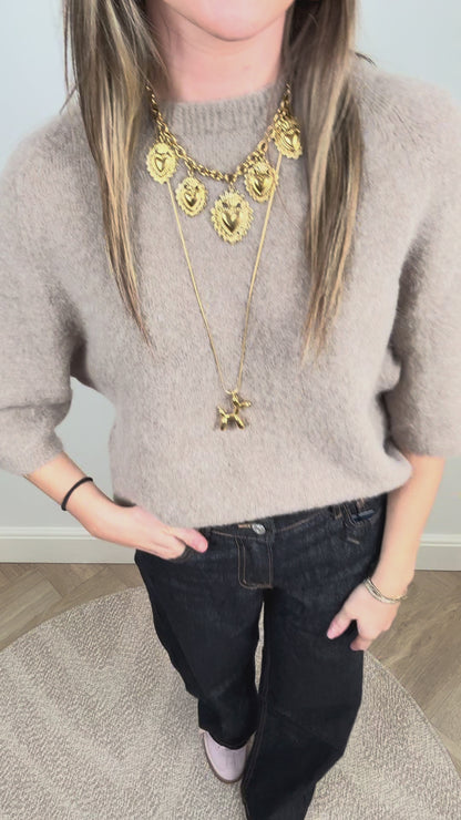 Bella knit taupe