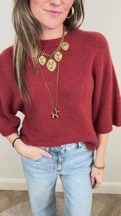 Bella knit brick