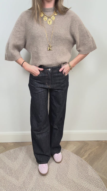 Wide leg jeans dark blue