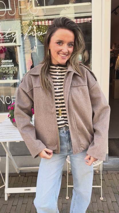 Cleo jacket taupe