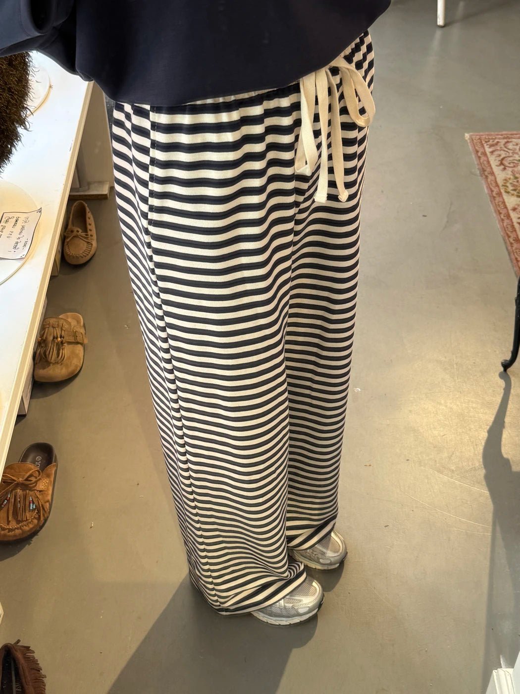 Rae striped comfy pants navy/white - Project 35