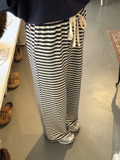 Rae striped comfy pants navy/white - Project 35