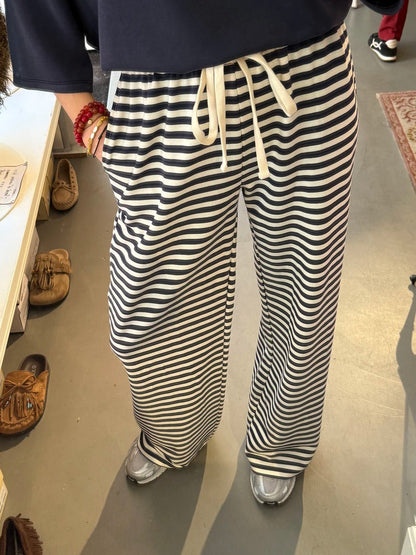 Rae striped comfy pants navy/white - Project 35