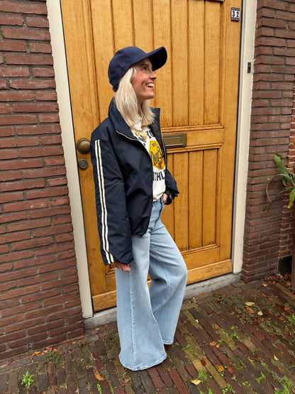 Riley gewatteerde bomber navy/wit streep - Project 35