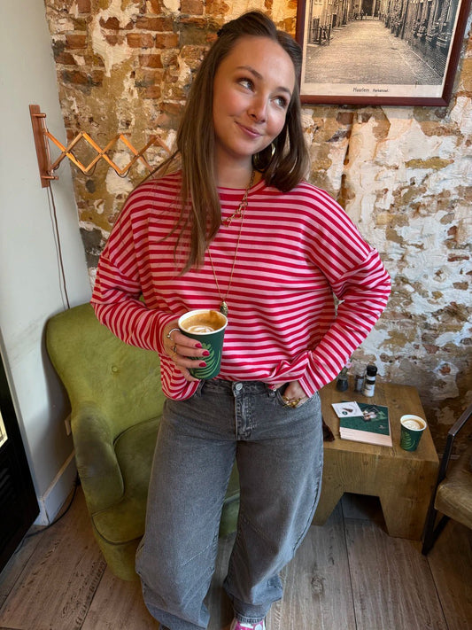 Roos longsleeve red/pink - Project 35